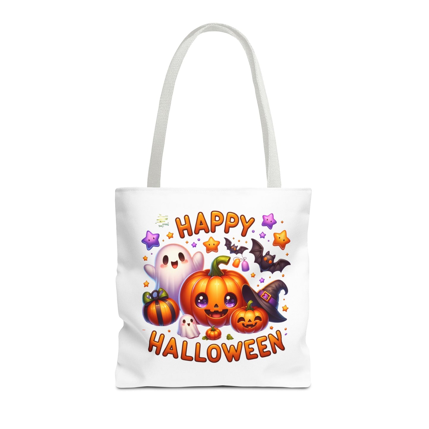 Cute Halloween Ghost Pumpkin Tote Bag