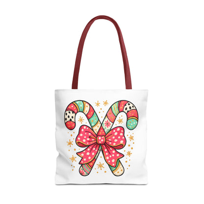 Candy Cane Holiday Tote Bag