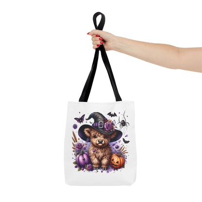 Halloween Cow Witch Tote Bag
