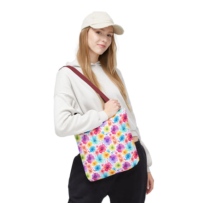 Vibrant Floral Tote Bag, Perfect Gift for Mother's Day, Bright Summer Accessory
