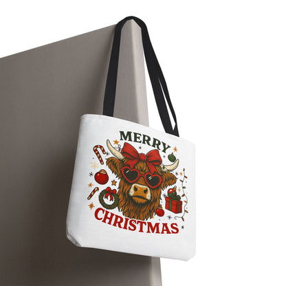 Christmas Cow Tote Bag