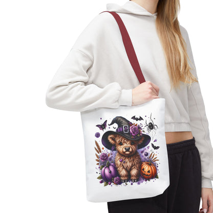 Halloween Cow Witch Tote Bag