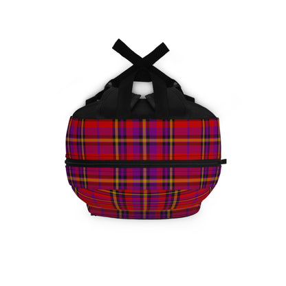 Plaid Backpack, Trendy School Bag, Colorful Travel Companion