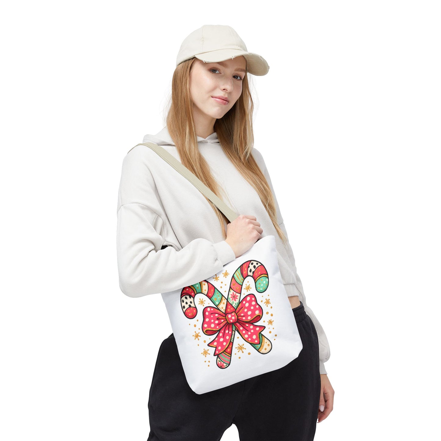 Candy Cane Holiday Tote Bag