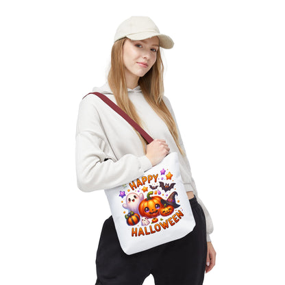 Cute Halloween Ghost Pumpkin Tote Bag