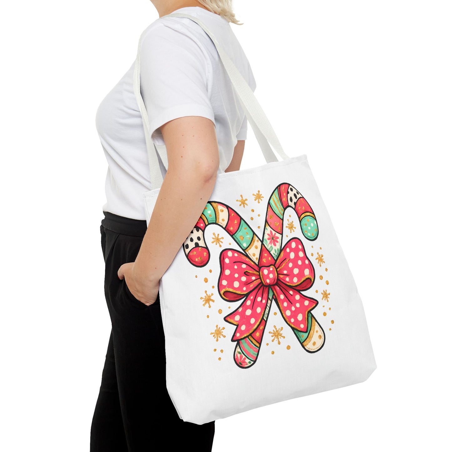 Candy Cane Holiday Tote Bag