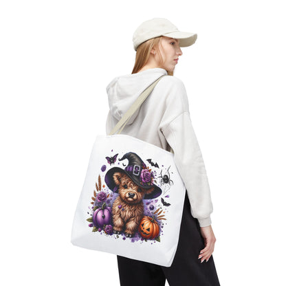 Halloween Cow Witch Tote Bag
