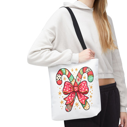 Candy Cane Holiday Tote Bag