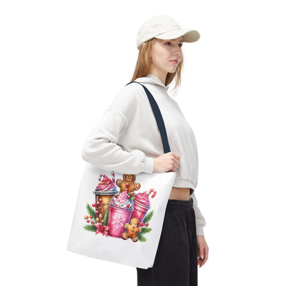 Gingerbread Holiday Tote Bag for Holiday Shopping