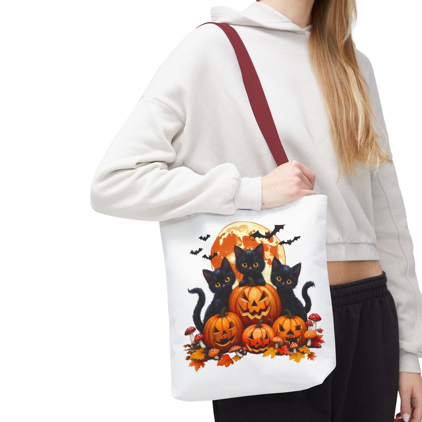 Halloween Cat Tote Bag, Trick or Treat Bag