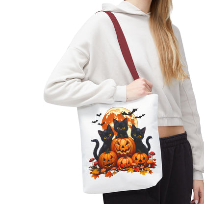 Halloween Cat Tote Bag, Trick or Treat Bag