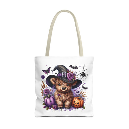 Halloween Cow Witch Tote Bag