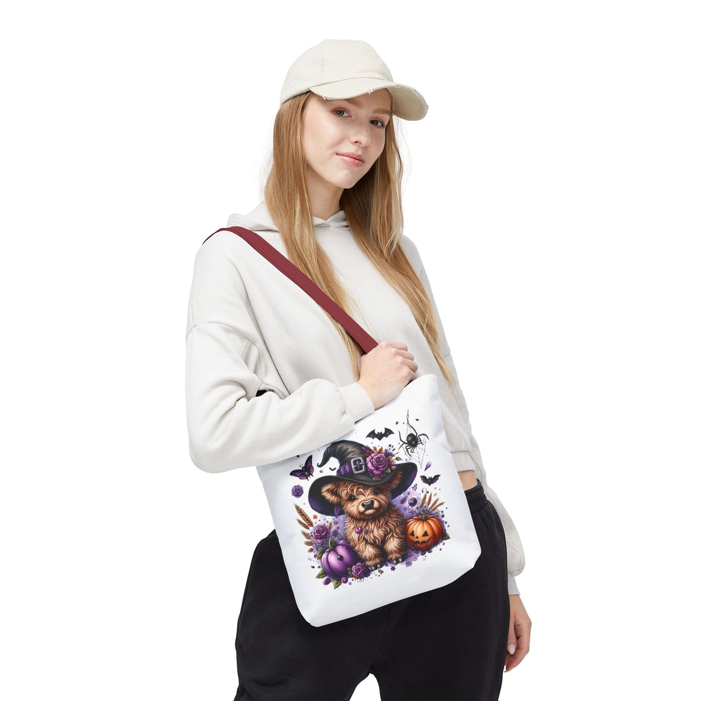 Halloween Cow Witch Tote Bag