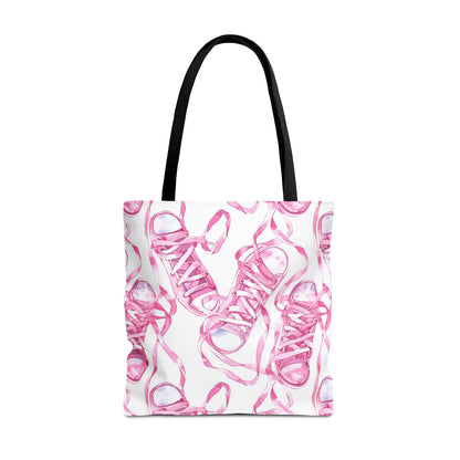 Cute Pink Sneakers Tote Bag for the Sports Lover