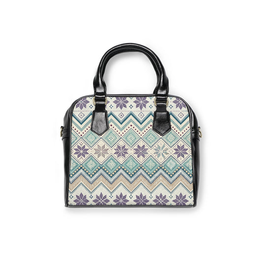 Nordic Chevron Shoulder Handbag