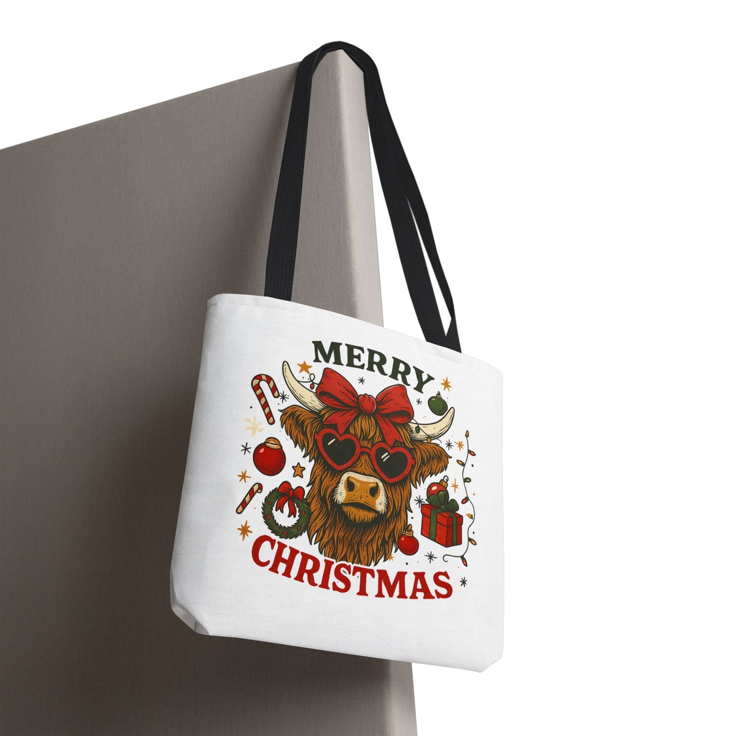 Christmas Cow Tote Bag