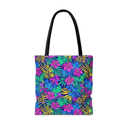 Tropical Floral Tote Bag, Beach Bag, Shopping Tote