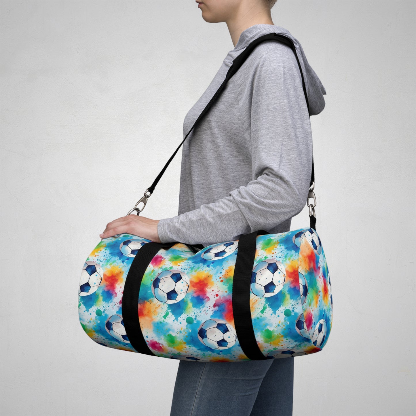 Colorful Soccer Duffel Bag