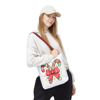Candy Cane Holiday Tote Bag