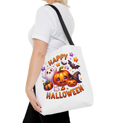 Cute Halloween Ghost Pumpkin Tote Bag