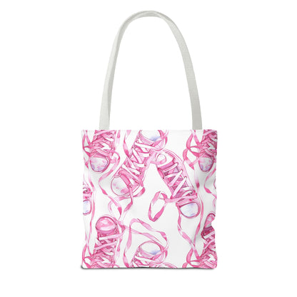 Cute Pink Sneakers Tote Bag for the Sports Lover