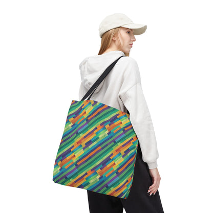 Vibrant Striped Tote Bag