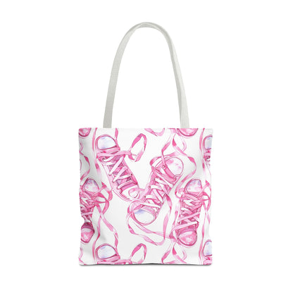 Cute Pink Sneakers Tote Bag for the Sports Lover