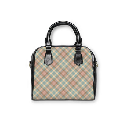 Vintage Pastel Plaid Shoulder Handbag