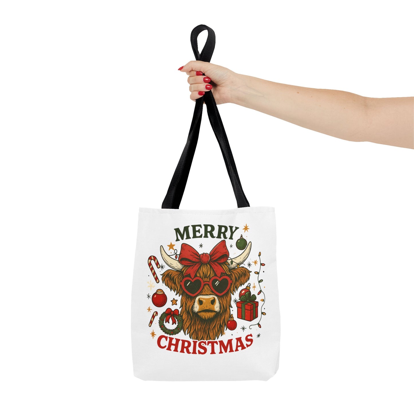 Christmas Cow Tote Bag