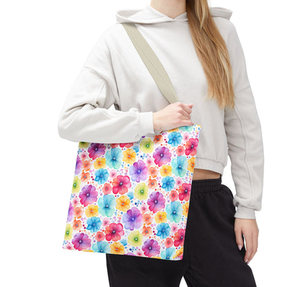 Vibrant Floral Tote Bag, Perfect Gift for Mother's Day, Bright Summer Accessory