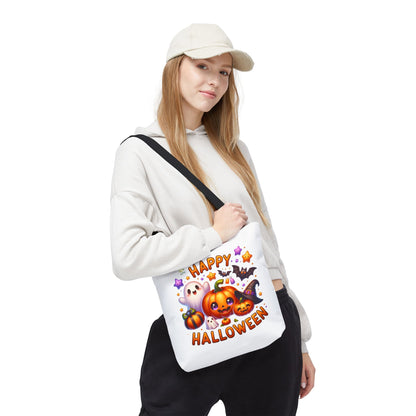 Cute Halloween Ghost Pumpkin Tote Bag