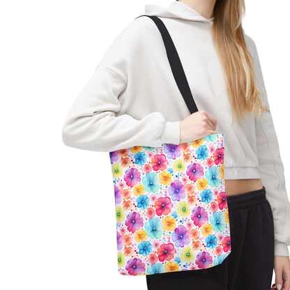 Vibrant Floral Tote Bag, Perfect Gift for Mother's Day, Bright Summer Accessory