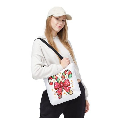 Candy Cane Holiday Tote Bag