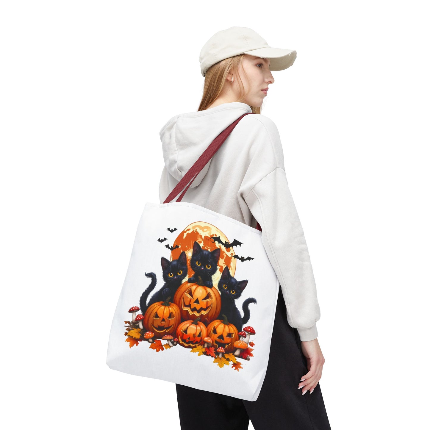 Halloween Cat Tote Bag, Trick or Treat Bag