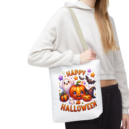 Cute Halloween Ghost Pumpkin Tote Bag