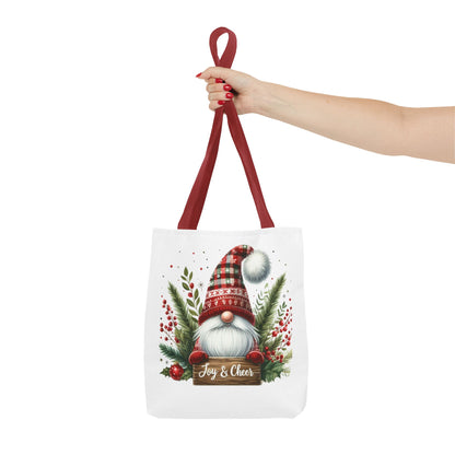 Christmas Gnome Tote Bag - Joy & Cheer Holiday Shopper