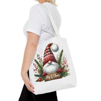 Christmas Gnome Tote Bag - Joy & Cheer Holiday Shopper