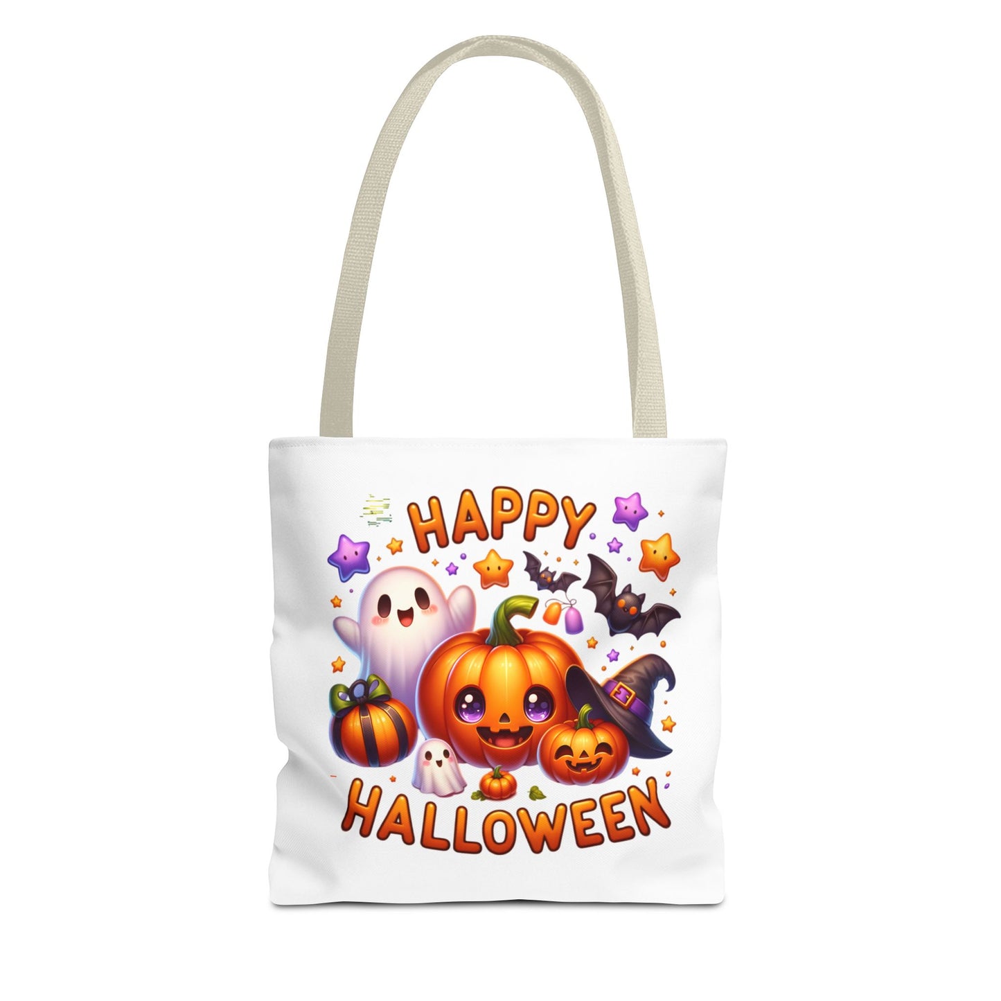 Cute Halloween Ghost Pumpkin Tote Bag