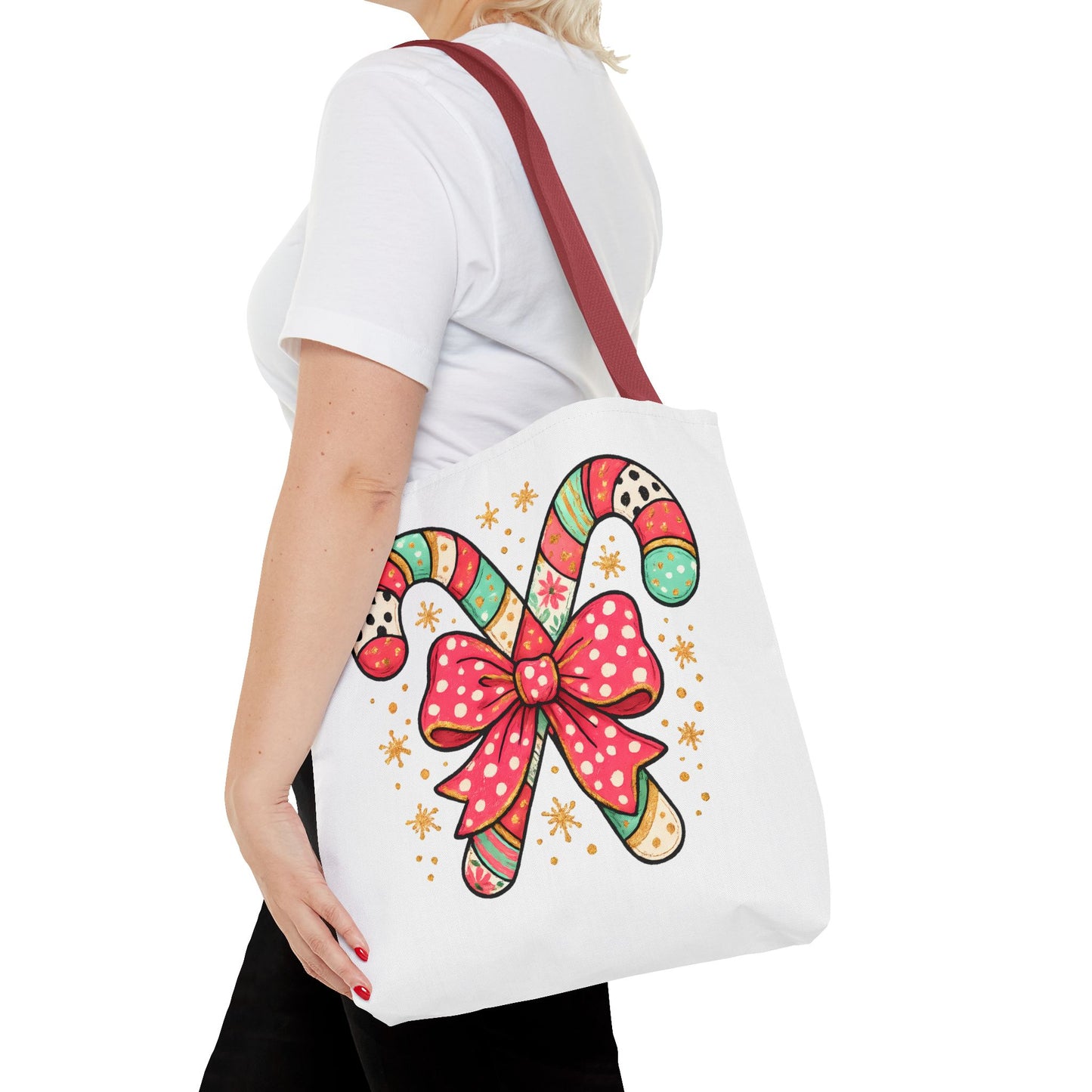 Candy Cane Holiday Tote Bag