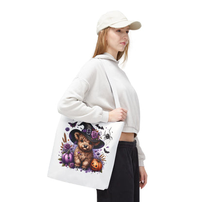 Halloween Cow Witch Tote Bag