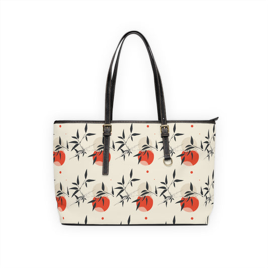 Peach Blossom Print Shoulder Bag