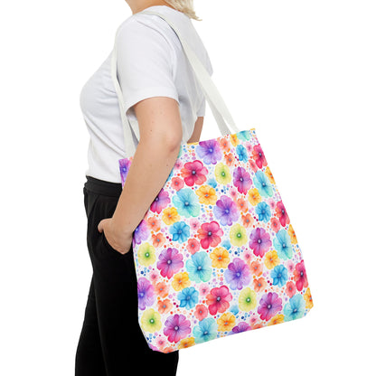 Vibrant Floral Tote Bag, Perfect Gift for Mother's Day, Bright Summer Accessory