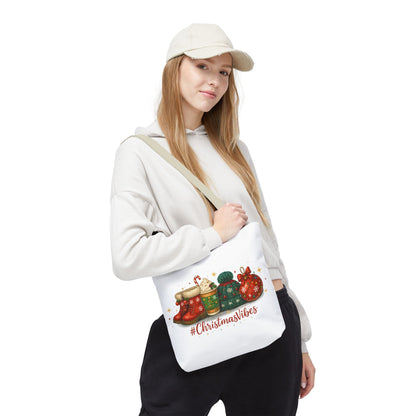 Christmas Vibes Tote Bag for Holiday Shopping