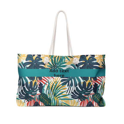 Personalized Tropical Beach Weekender Bag