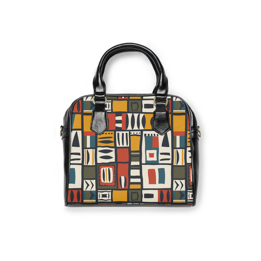 Geometric Tribal Print Shoulder Handbag
