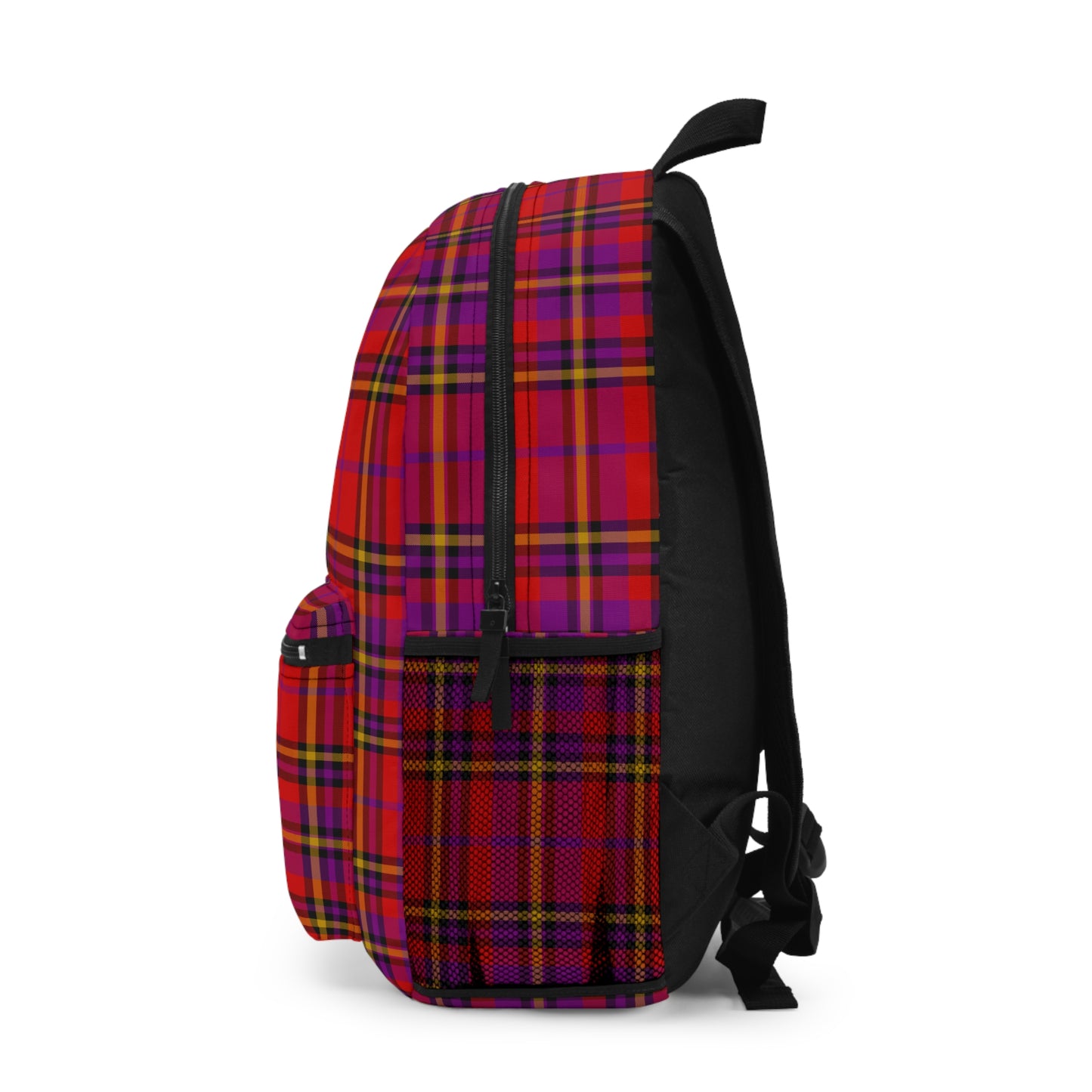 Plaid Backpack, Trendy School Bag, Colorful Travel Companion