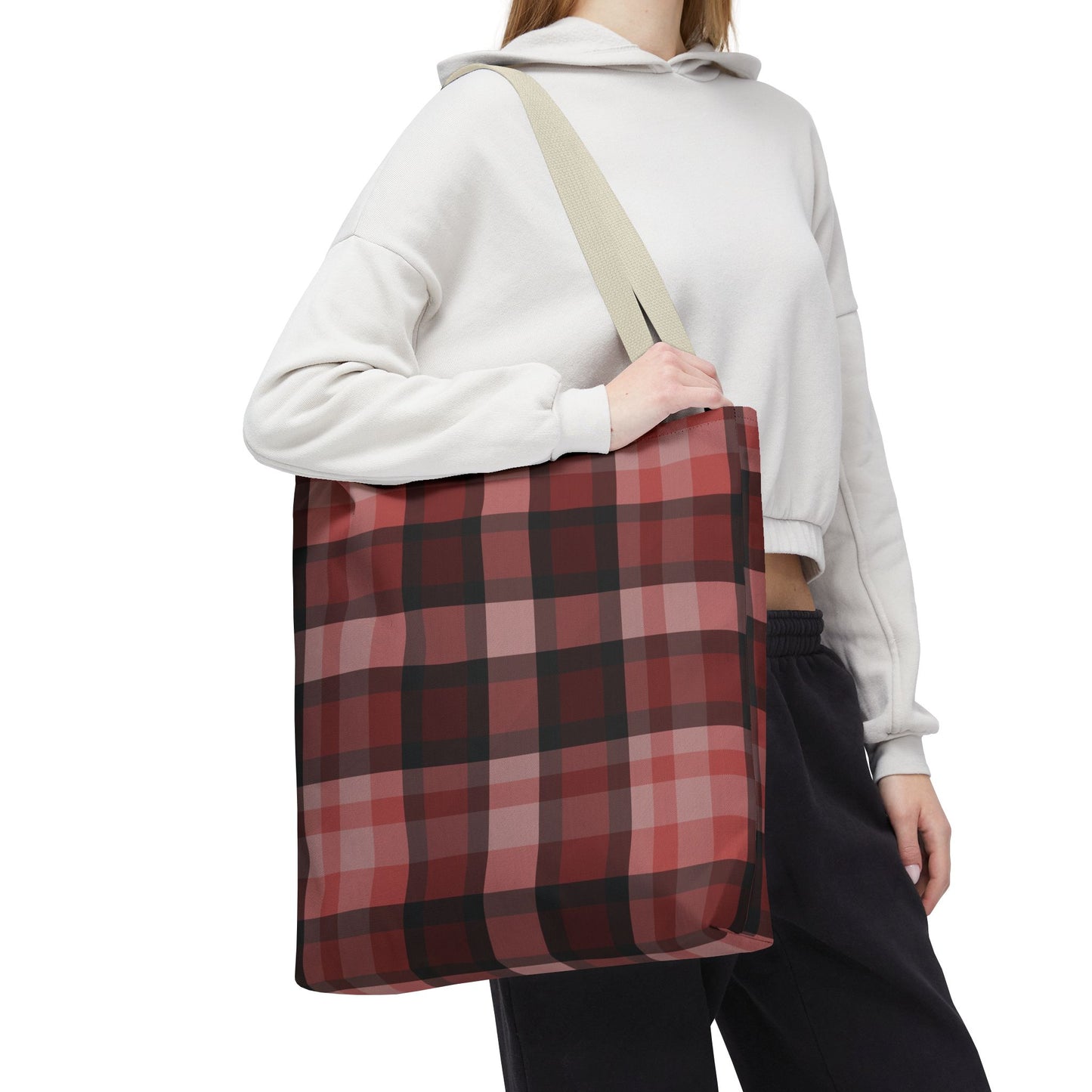 Cozy Plaid Tote Bag, Perfect for Fashionistas