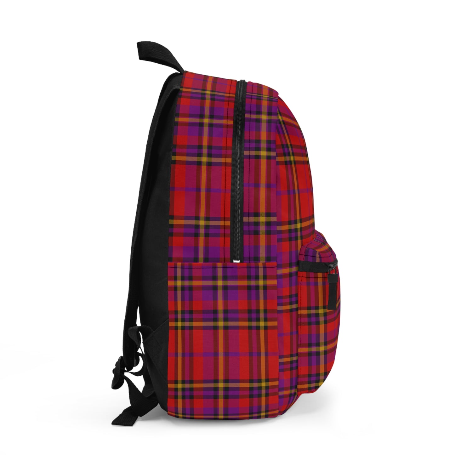 Plaid Backpack, Trendy School Bag, Colorful Travel Companion