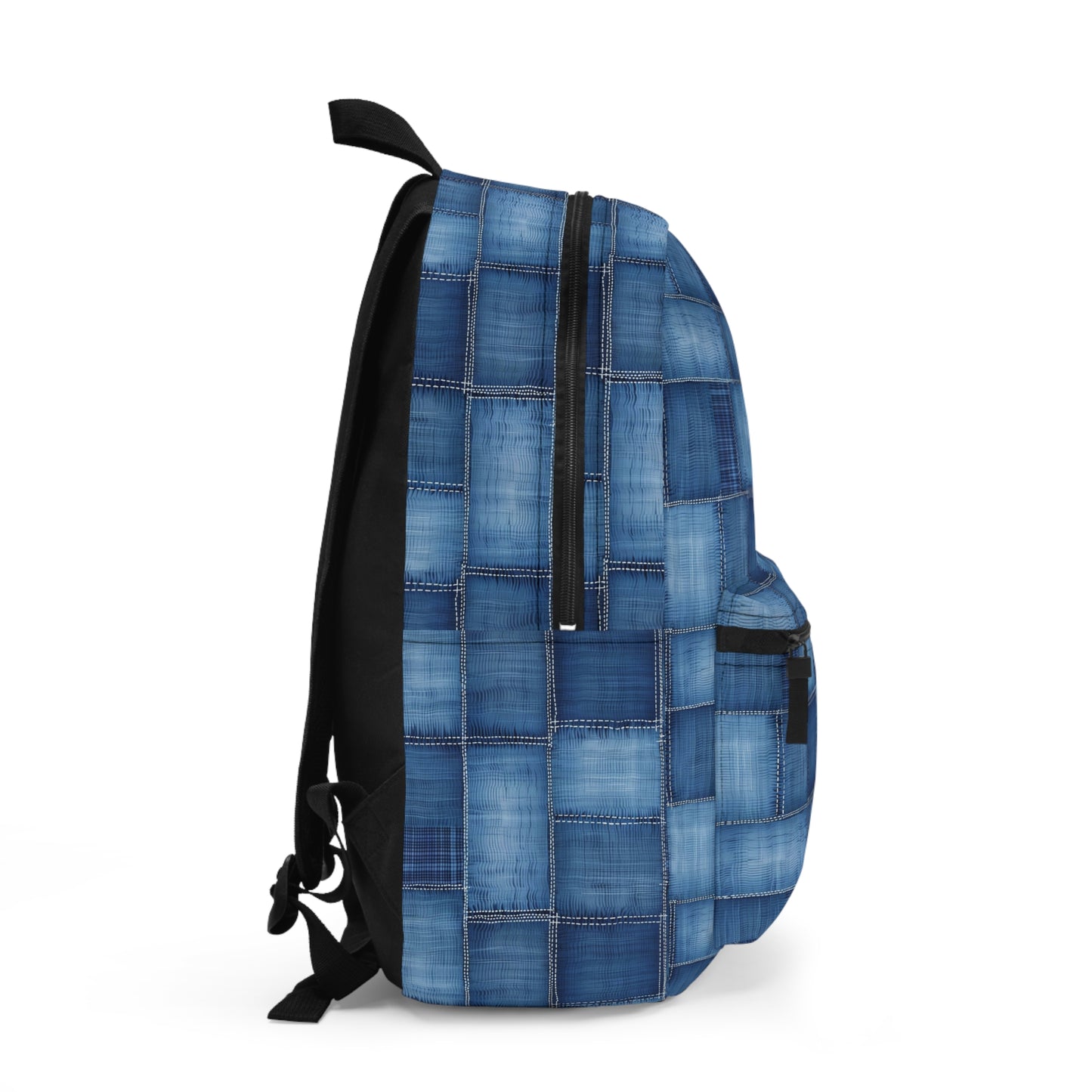 Denim Pattern Backpack, Perfect for Students & Adventurers