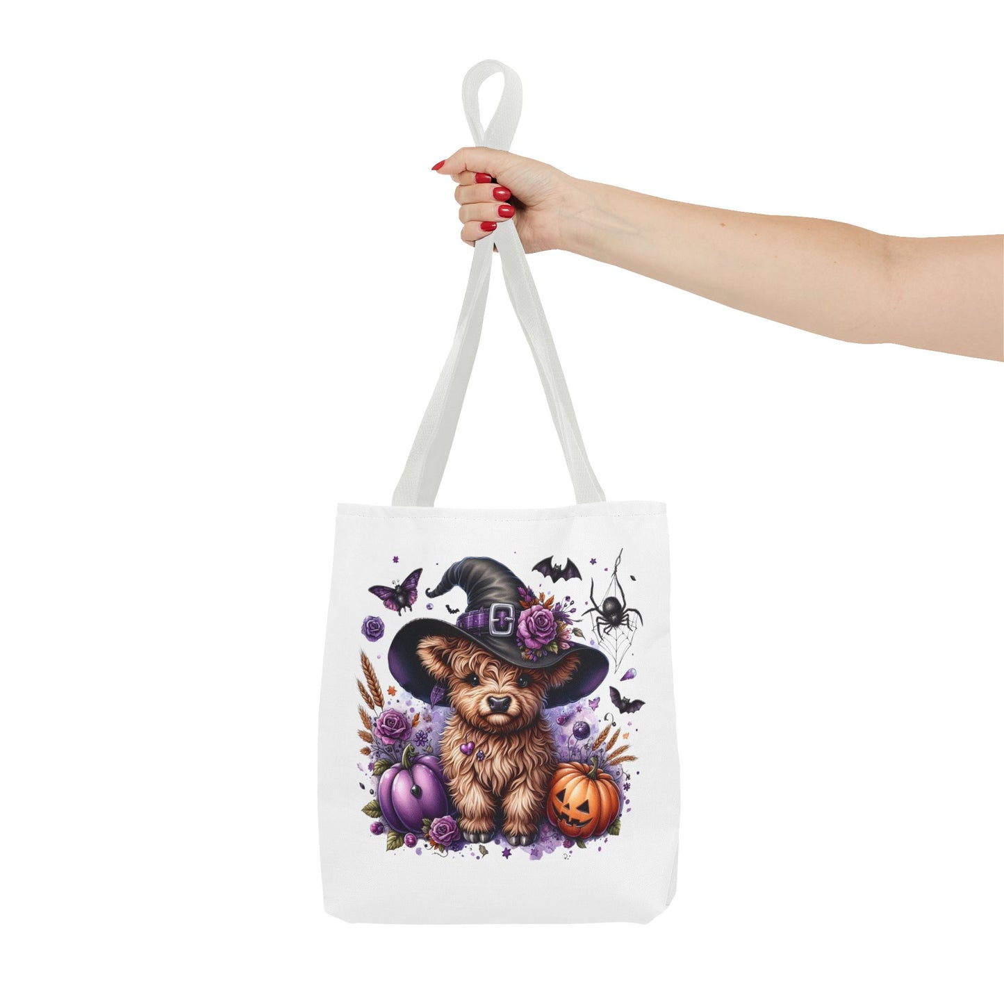 Halloween Cow Witch Tote Bag